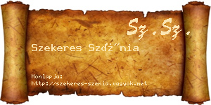 Szekeres Szénia névjegykártya